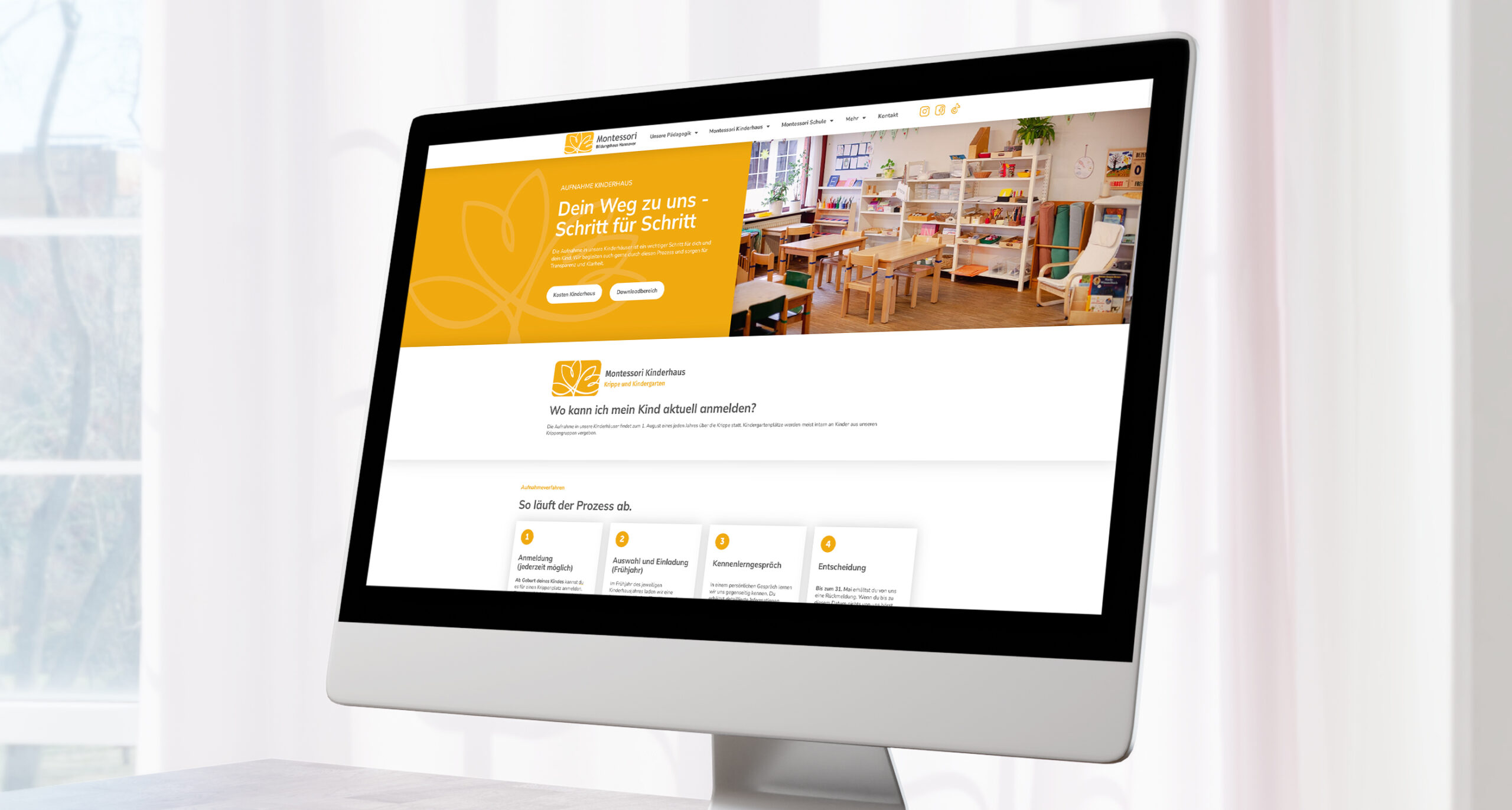 Webdesign Montessori Schule Desktop