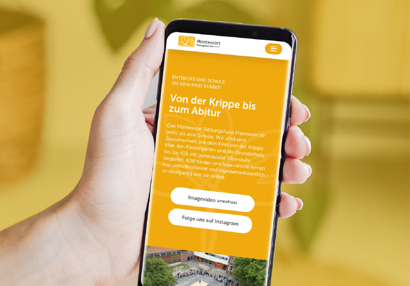 Webdesign Hannover: Projektbeispiel Montessori Schule Hannover