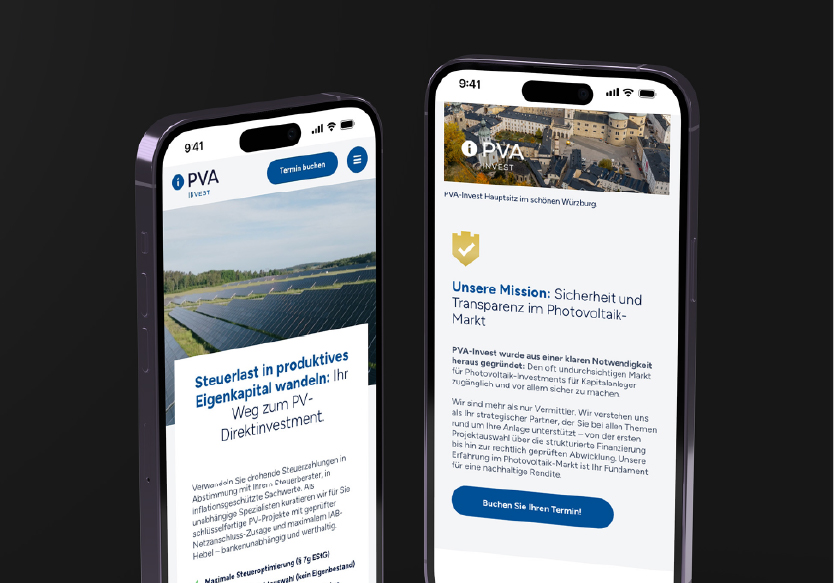 Webdesign Hannover: Projektbeispiel PVA-Invest